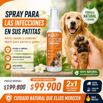 PatitasCare® Spray para Heridas y Piel Irritada – Perros y Gatos🐱🐶